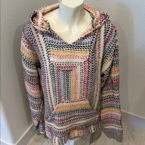 Knots brand Multicolor Striped Women's Hoodie Sweater Size L